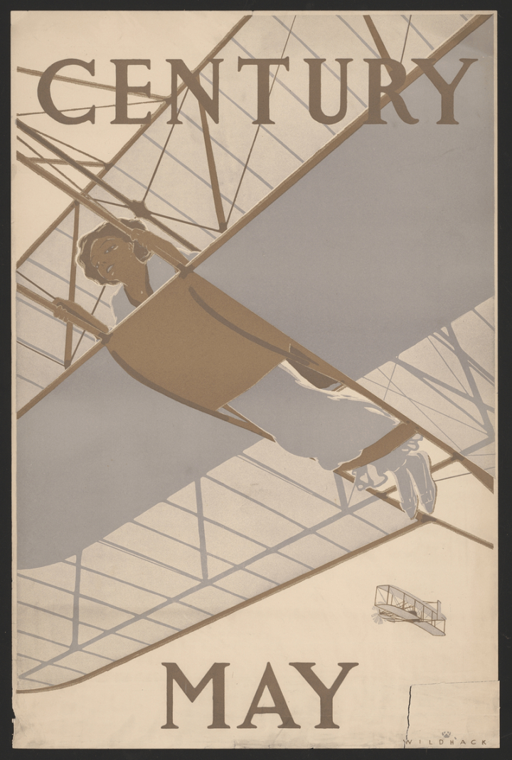 art,public domain,women,poster,american,creative commons 0,cc0,book & magazine posters,creative commons,gliders (aircraft),rawpixel