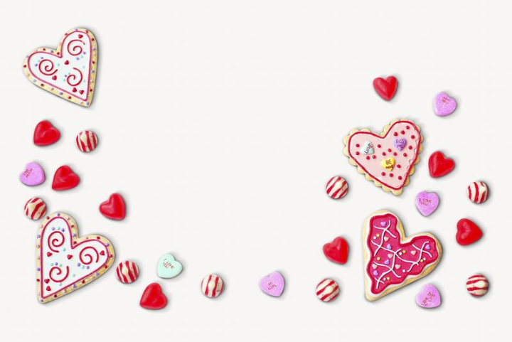 heart,border,celebration,illustration,white,collage elements,cute,food,valentine's day,colour,valentine,love,rawpixel