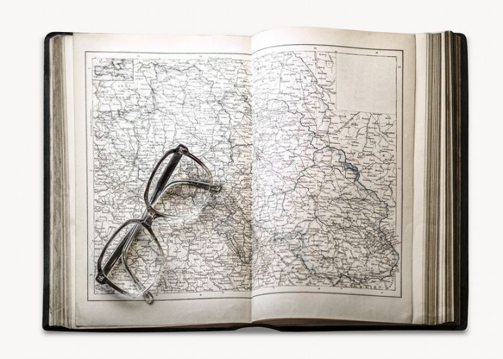 paper,vintage,book,map,white,collage element,glasses,photo,school,study,color,graphic,rawpixel