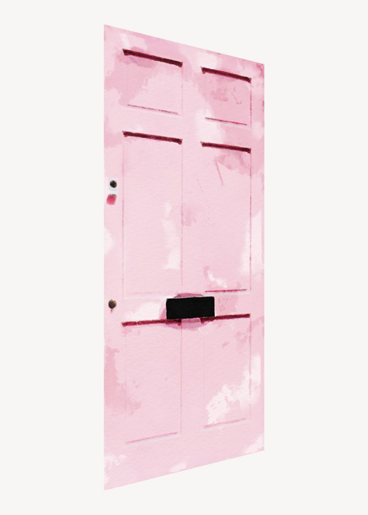 aesthetic,watercolor,pink,wooden,collage element,cute,interior,pastel,door,photo,color,graphic,rawpixel