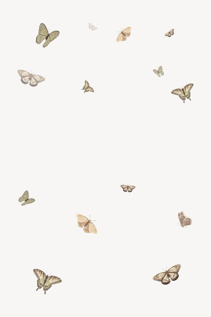 background,aesthetic,illustration,butterfly,pattern,green,collage element,beige,vector,animal,colour,brown,rawpixel