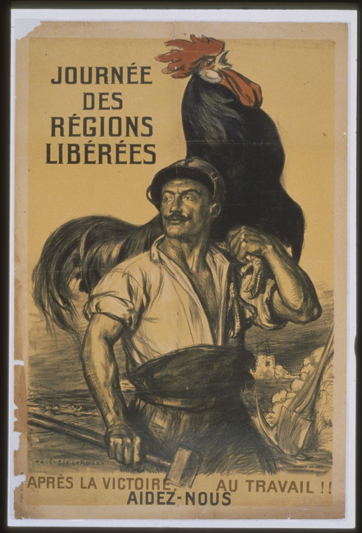 art,vintage,public domain,poster,animal,man,color,graphic,roosters,chicken,world war i,creative commons 0,rawpixel