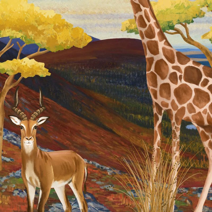 backgrounds,design backgrounds,illustrations,nature,mountain,collage elements,nature backgrounds,animals,colour,brown,giraffe,paint texture,rawpixel