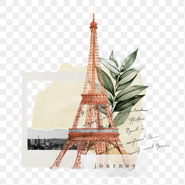 orange,rawpixel,torn paper,paper,png,paper texture,collage,sticker,leaf,ripped paper,botanical,collage element,eiffel tower