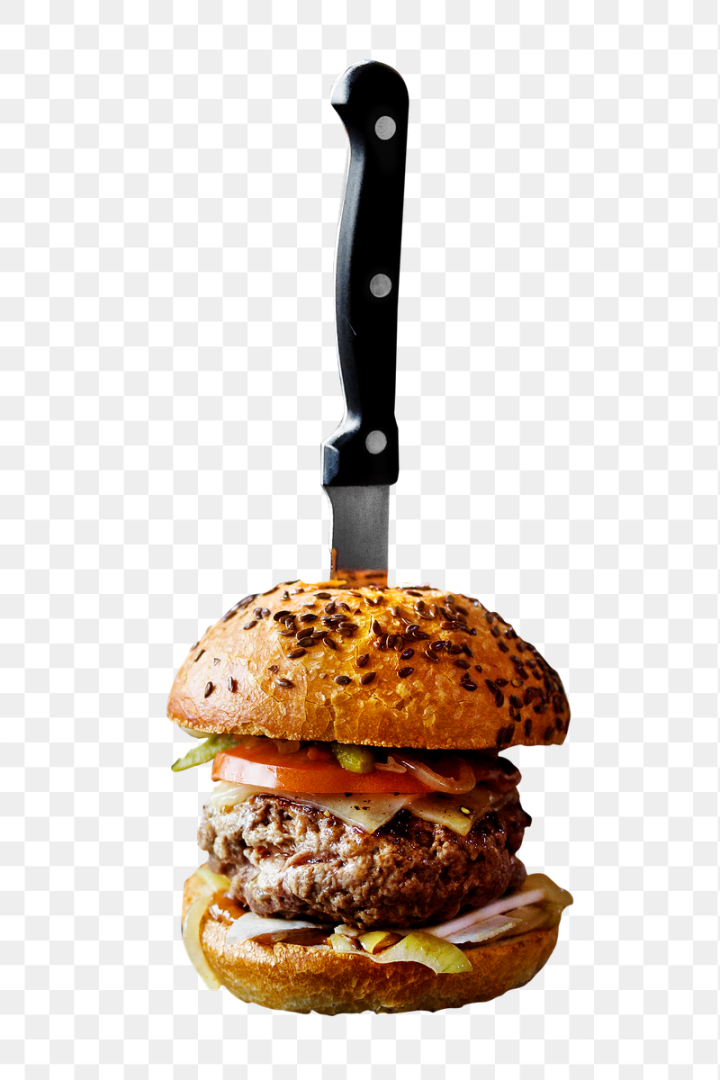 Burger fast food sticker design element Royalty Free Vector