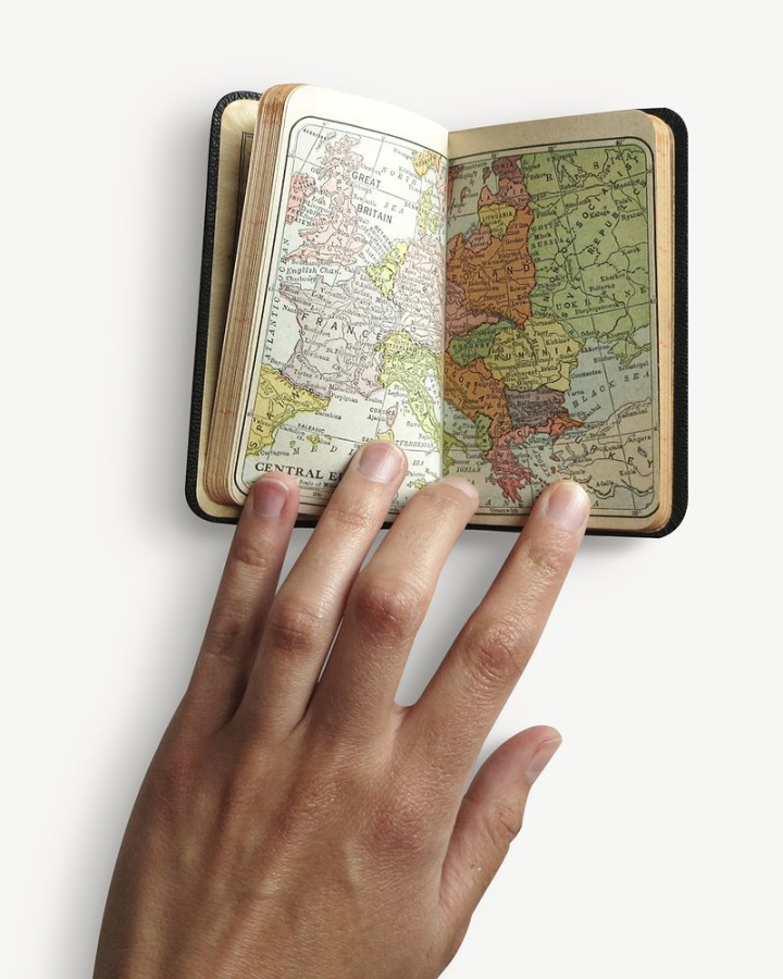 vintage,hand,map,collage element,travel,photo,map of europe,europe,psd,image,design element,atlas,rawpixel