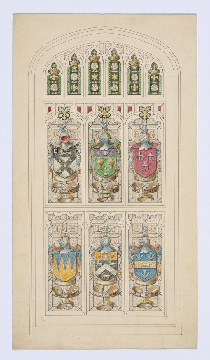 window,1963,19th century,ad 1800 1900,after 1832,anonymous,anonymous british 19th century,armorial,art,british,cc0,creative commons,rawpixel
