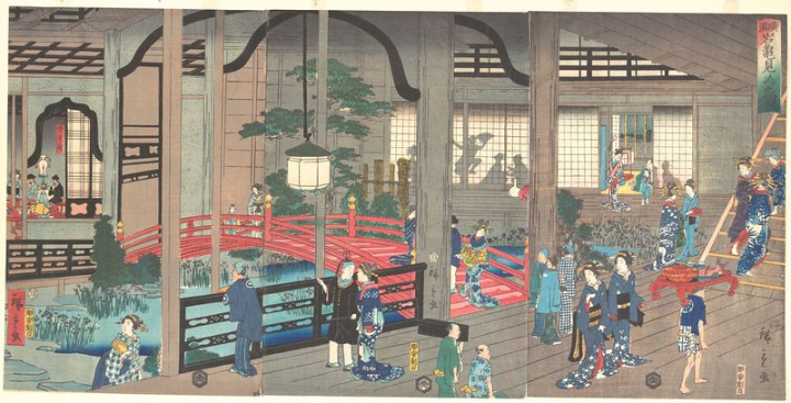 paper,art,vintage,public domain,person,house,interior,photo,japanese,japan,building,tea,rawpixel