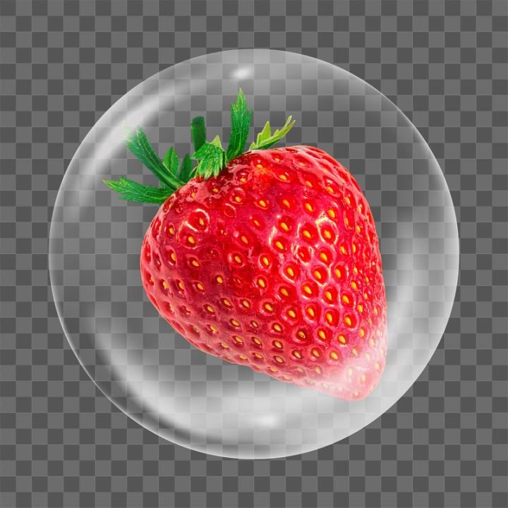 Free: Fresh strawberry png sticker, bubble