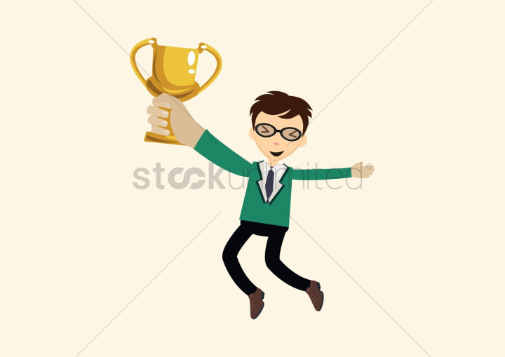 trophy,gold,holding,man,spectacles,winner