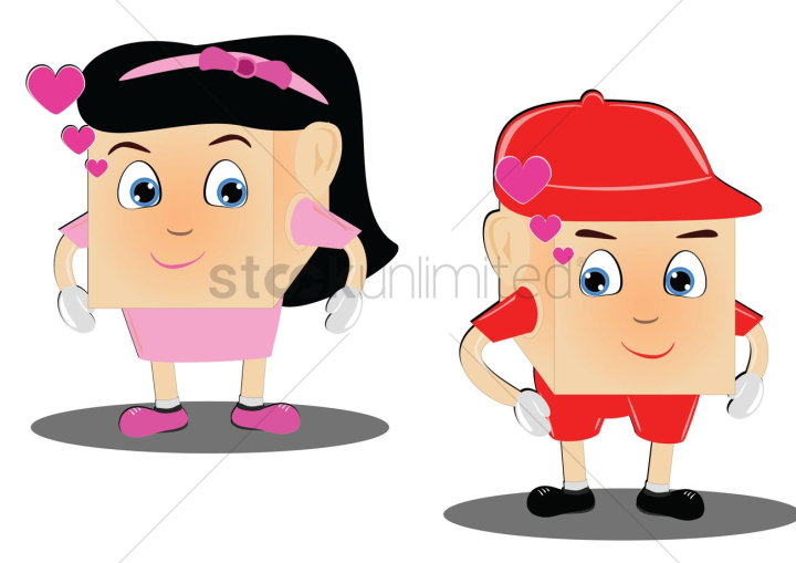 character,characters,cartoon,box face,girl,girls,human,people,person,boy,boys,love symbol,isolated,collection,collections,set,sets,compilation,compilations