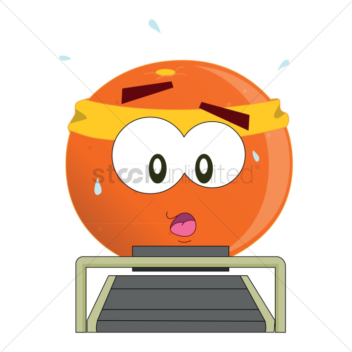 character,characters,cartoon,cute,adorable,orange,treadmill,exercise,exercises,fitness,gym,gyms,equipment,equipments,sweat band,run,running