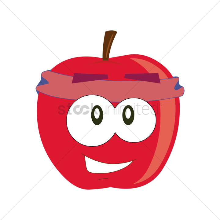 character,characters,cartoon,cute,adorable,apple,apples,fruit,fruits,sweat band,smile,smiles,happy,joyful,emotion,emotions