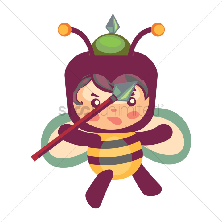 honey bee,bumble bee,insect,insects,animal,animals,character,characters,cartoon,wings,wing,sting,fly,flies,throwing,throw,weapon,weapons,spear,spears,lance,lances