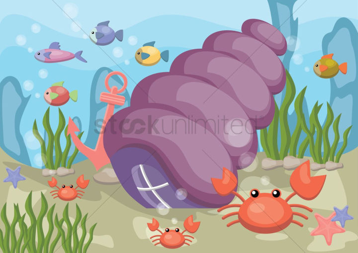 sea shell,crabs,fishes,fish,aquatic,aquatics,marine life,weeds,weed,anchor,anchors,bubbles,bubble