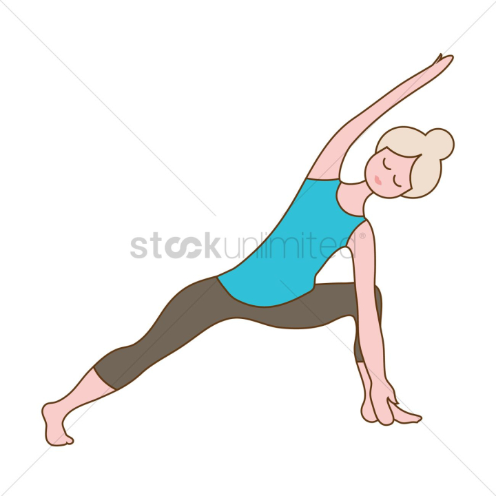 Middle Aged Male Doing Extended Side Angle Pose