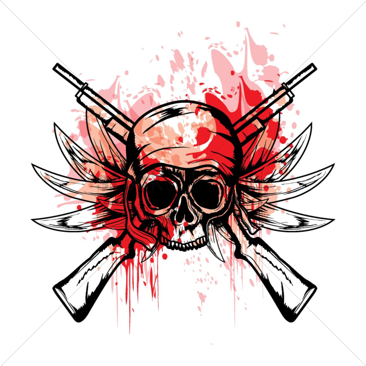 Free: Cross guns with skull - nohat.cc