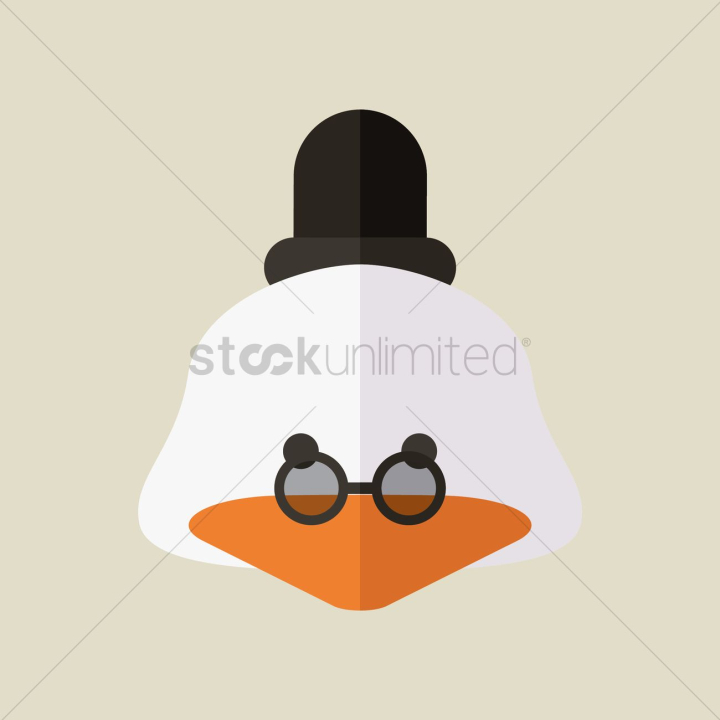 Free: Duck wearing glasses 