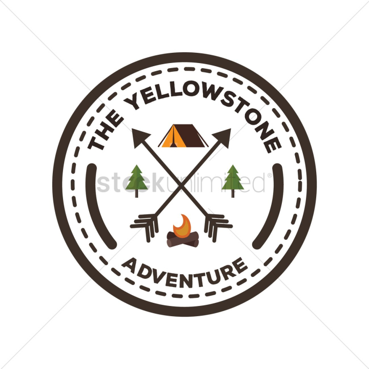 element,elements,camping,camp,label,labels,sticker,stickers,logo,logos,badge,badges,insignia,adventure,adventures,emblem,emblems,crest,yellowstone,great adventure,trees,tree,fire,fires,fire logs,wooden logs,tent,tents,arrows,arrow