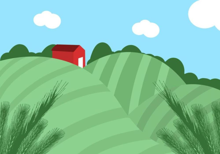 rice,field,rice field,farmer,home,house,farm,flora,nature,village,green,rolling hills,farm background,agriculture,landscape,farming,harvest,background,organic,food,vector,illustration,barn,rural,natural,plant,countryside,country,grass,tree