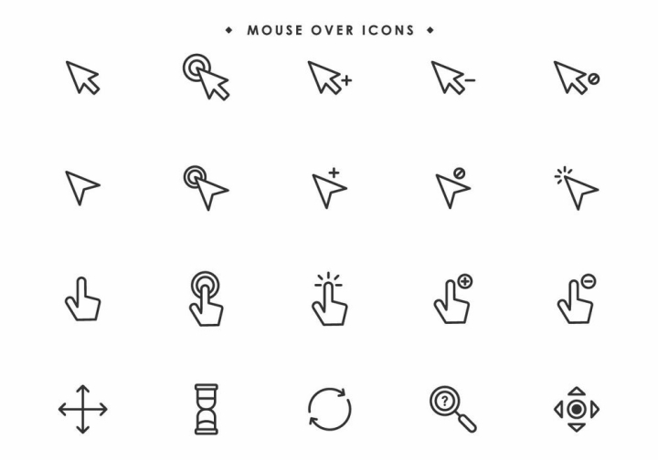 mouse,arrow,button,icon,pointer,click,cursor,over,finger,point,hand,hourglass,navigation,mouse over,computer,symbol,technology,mouse click,web,interface,sign,vector,selection,internet,white,pixel,set,business,black,website