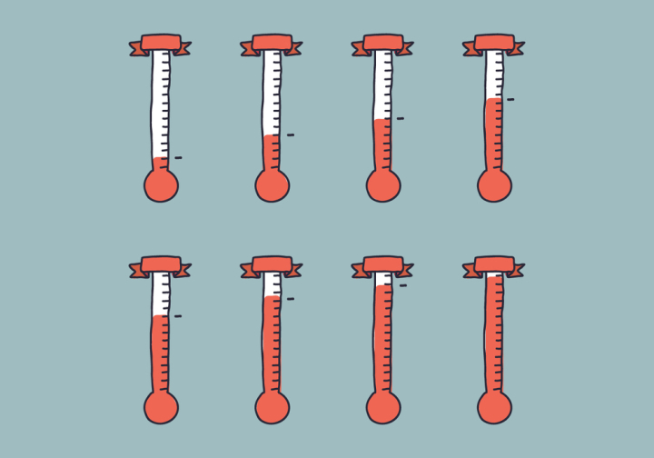 thermometer,goal,goal thermometer,woman,dots,background,red,colorful,green,pointing,temperature,hot,heat,cold,icon,celsius,fahrenheit,glass,scale,set,symbol,measurement,blue,direction,medical,object,weather,degree,warm,growth