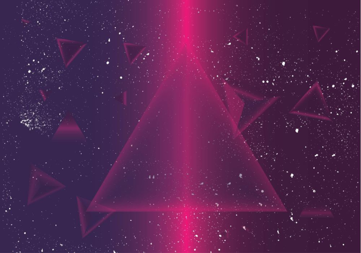 Triangles In Space, abstract, diamonds, galaxy, logo, shapes, star