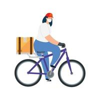 woman,face,female,vehicle,health,bike,illustration,danger,bicycle,person,mask,outside,shipping,transportation,worker,safety,strong,healthy,store,courier,delivery,uniform,young,service,protection,adult,job,prevention,virus,deliver,vecteezy