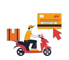 card,mail,face,character,vehicle,professional,health,security,illustration,work,drawing,boy,fast,mask,shipping,transportation,worker,working,equipment,courier,delivery,service,protection,credit,disease,debit,professions,postman,insurance,distribution,vecteezy