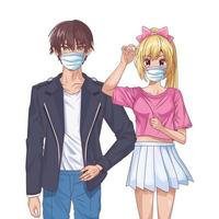 Download A Couple Of Anime Characters Posing For A Picture