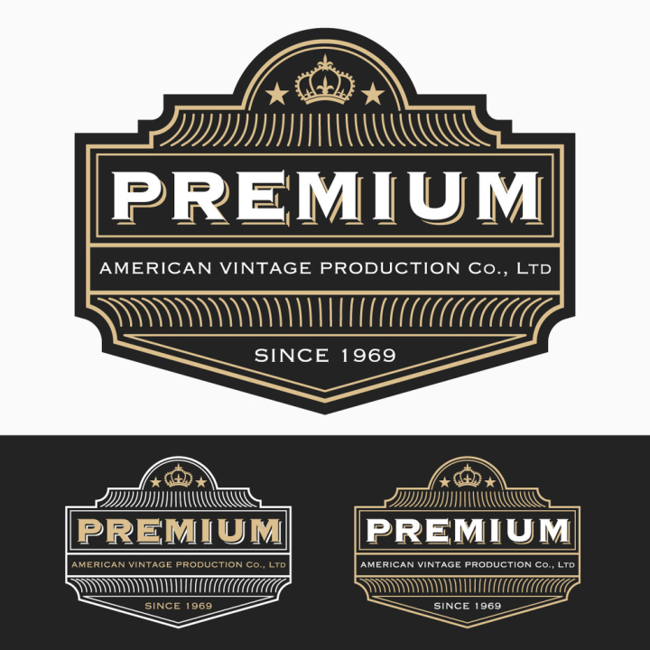 Premium Vector  Victorian royal brand logo design collection classic  luxury logotype elegant logo with crown set