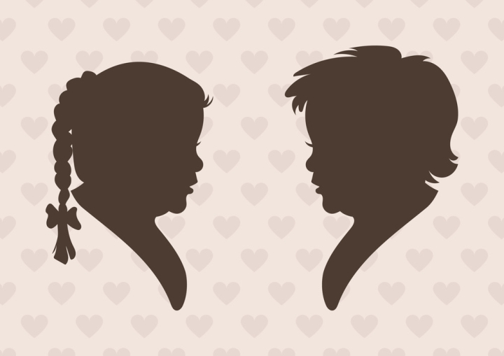 silhouette,illustration,child,boy,girl,kid,vector,daughter,young,people,black,active,childhood,play,sister,brother,object,family,son,head,face,hair,body,profile,happy,cute,baby,cartoon,background,fun