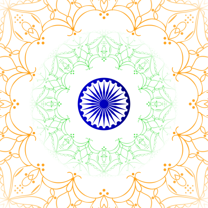 Free: Abstract Indian flag theme design background 