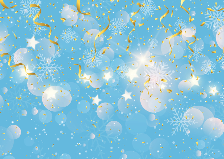 Blue Snowflake Confetti Background 2 Stock Photo - Download Image
