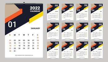 Free: Wall Calendar 2022 Template Design Idea, Calendar 2022 Free ...