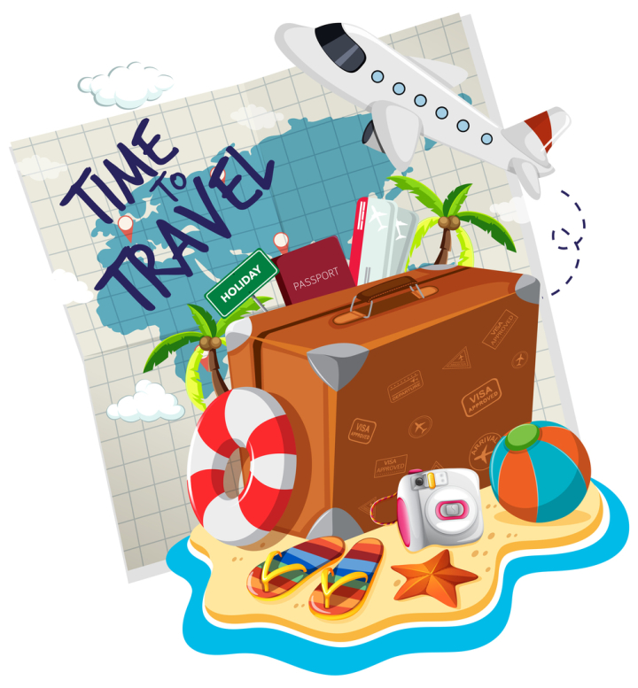 luggage,vector,travel,illustration,icon,bag,suitcase,symbol,design,baggage,vacation,isolated,object,briefcase,graphic,collection,cartoon,open,logo,camera,flipflop,sand,island,map,time,holiday,sea,picture,clipart,clip-art