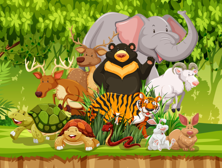 Free: Wild animals in the forest 