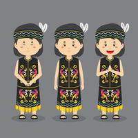 holiday,cartoon,cute,happy,hat,girl,female,people,asian,character,head,children,style,oriental,country,couple,boy,indonesia,culture,ethnic,avatar,accessories,costume,headdress,dayak,kalimantan,greeting,traditional,fashion,clothes,vecteezy