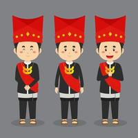 holiday,cartoon,red,cute,happy,hat,girl,female,people,asian,character,illustration,children,smile,oriental,country,couple,male,boy,indonesia,culture,ethnic,accessories,costume,headdress,padang,greeting,vector,traditional,clothes,vecteezy