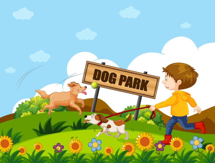 dog park clipart free