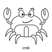 cartoon,cute,black,happy,toys,kids,doodle,summer,art,design,character,illustration,children,drawing,play,book,outline,pets,wildlife,educational,crab,zoo,page,playful,hobby,coloring,vector,graphic,fun,animals,vecteezy