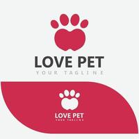 Free: Love Cat or Dog Paw Print, Pet Logo Design Free Vector 