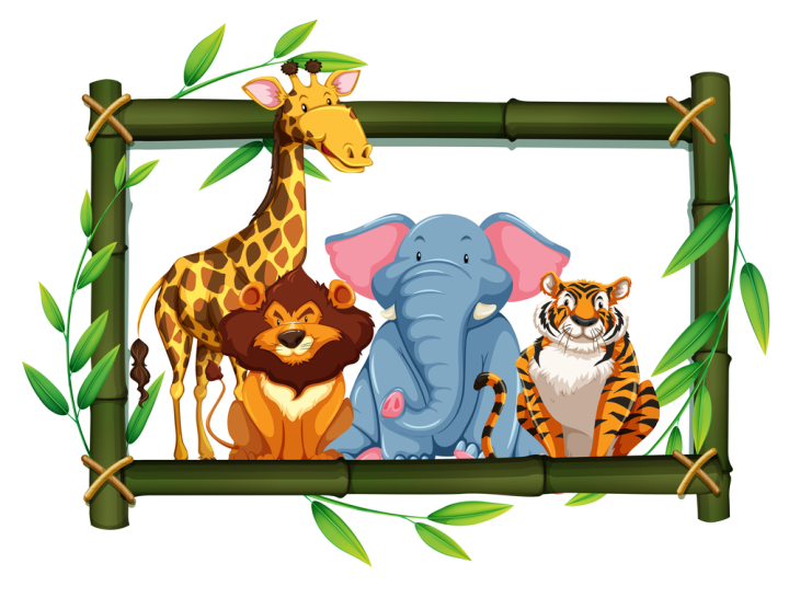 safari animals vector