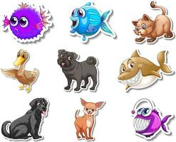 Sticker Nature stickers set, isolated design elements 
