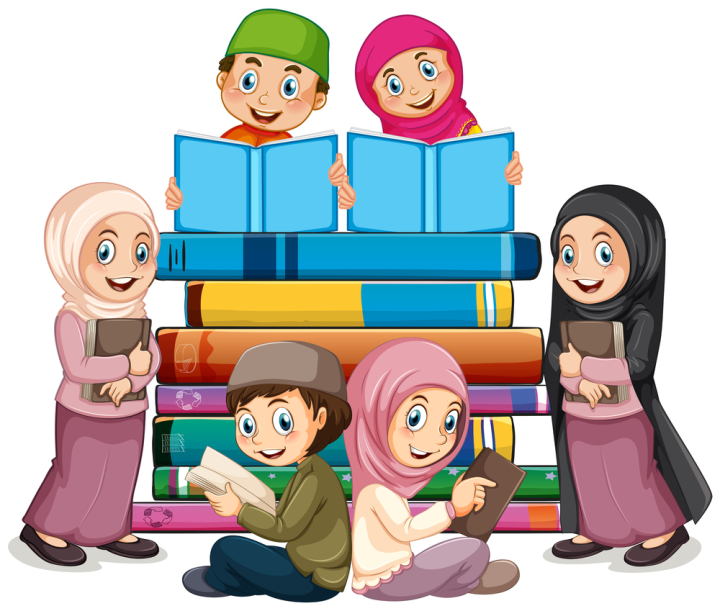 muslim,boy,girl,vector,book,illustration,design,background,art,graphic,cartoon,symbol,icon,paper,drawing,education,isolated,abstract,element,page,retro,style,set,template,concept,decoration,religion,read,reading,picture