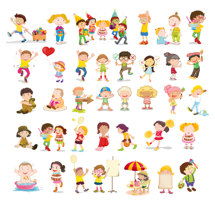 child,girl,boy,playing,heart,friends,mixed,young,infant,baby,sport,badminton,beach,umbrella,happy,brother,sister,family,jump,eating,bath,bathing,illustration,party,hats,sign,vector,fun,background,water