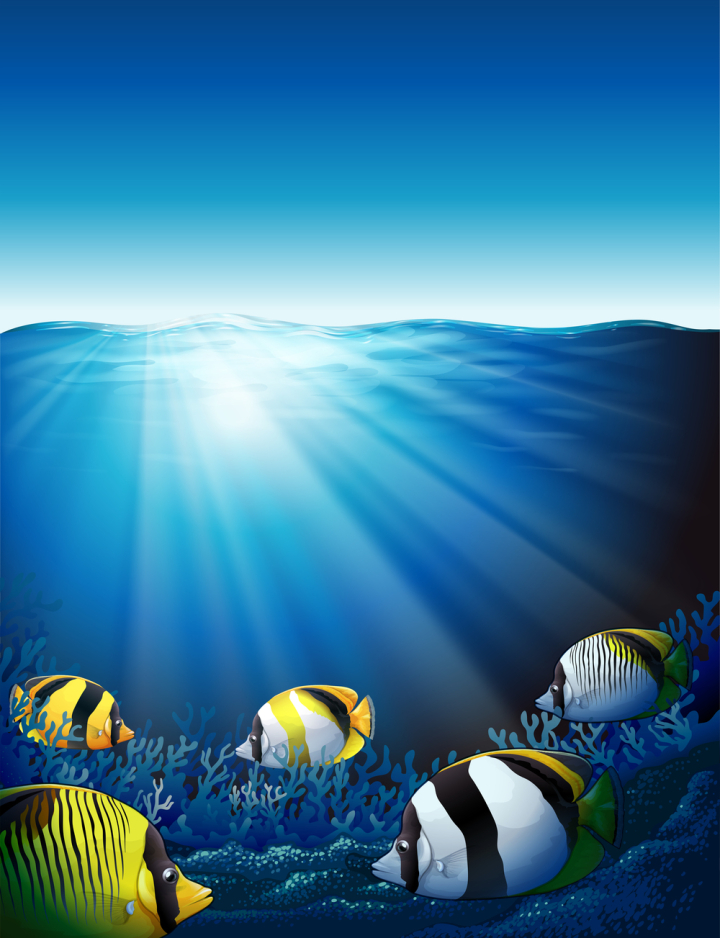 Free: Fishes under the sea with sunlight - nohat.cc