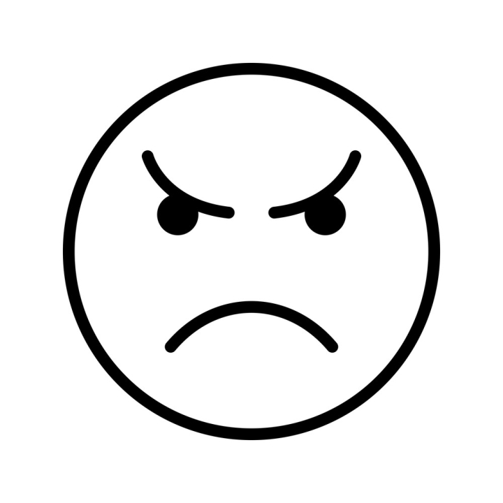 Cat Angry Emoji Outline Icon. Signs and Symbols Can Be Used for