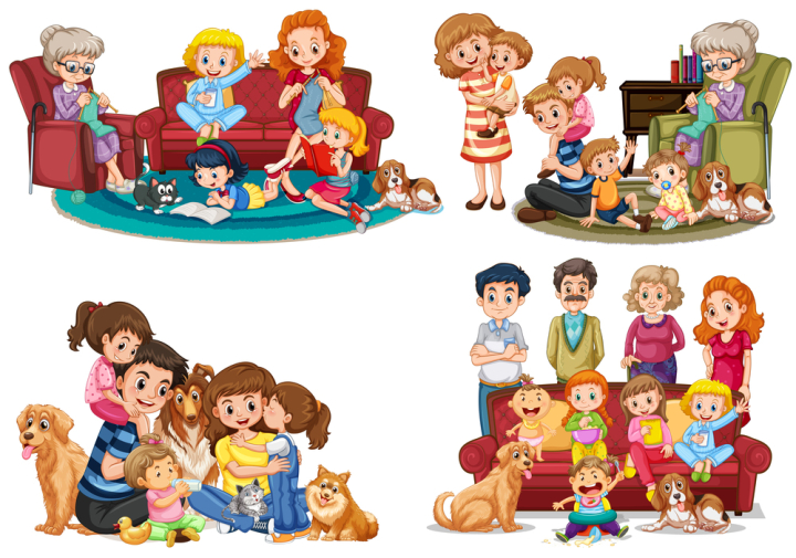 pet,dog,cat,elder,family,people,vector,isolated,illustration,members,icon,human,group,boy,men,girl,member,child,love,cartoon,mother,symbol,father,persons,baby,character,grandmother,brother,sister,son