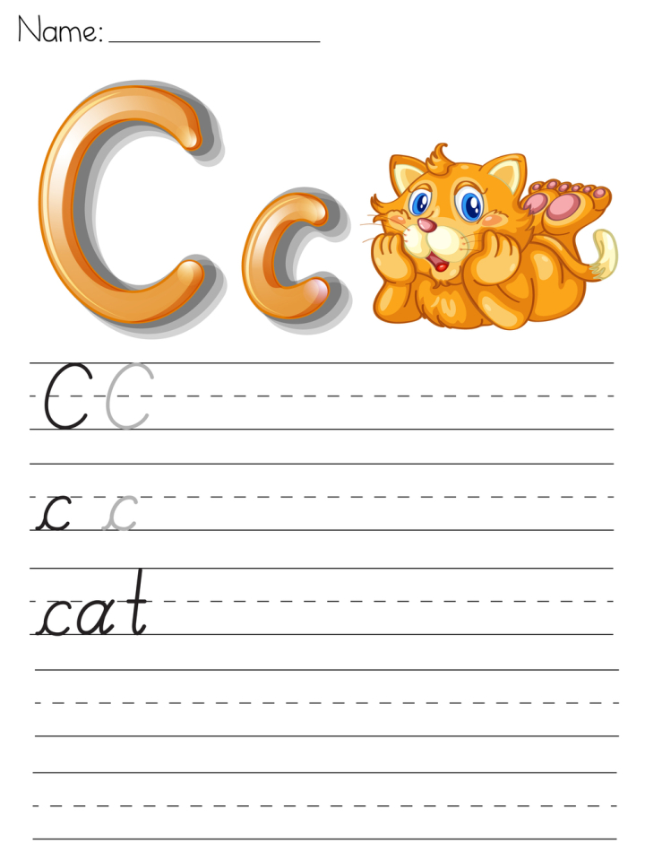 education,learn,learning,preschool,kindergarten,work,sheet,paper,letters,numeral,hand,writing,handwriting,script,worksheet,alphabet,series,set,color,colorful,lines,lined,practice,training,core,capital,lowercase,cat,kitten,hair